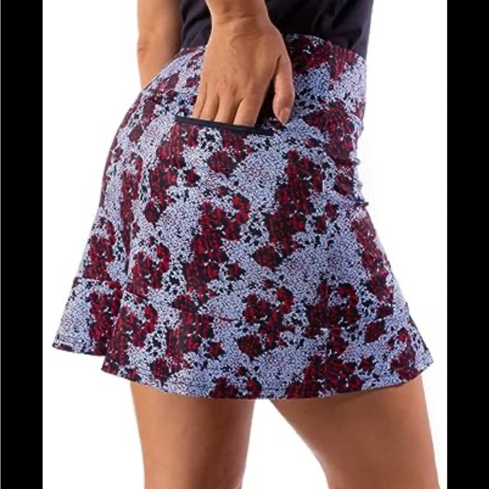 Women's Golftini Ruffle Cosmic Print Golf Skort Small - Picture 2 of 5